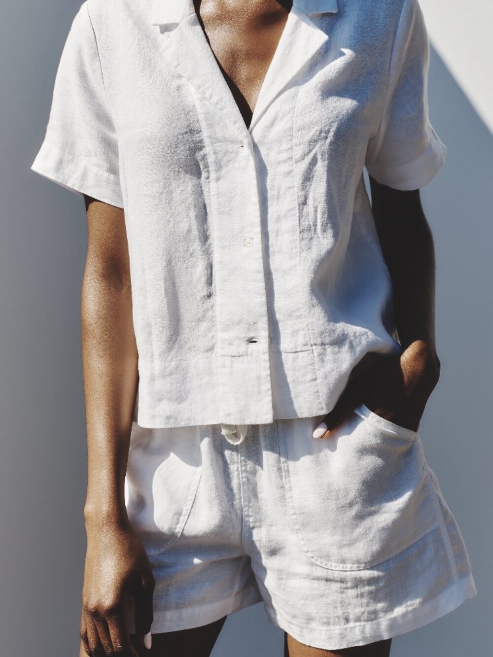100% European Linen Short Sleeve Shirt - Picture 3 of 12